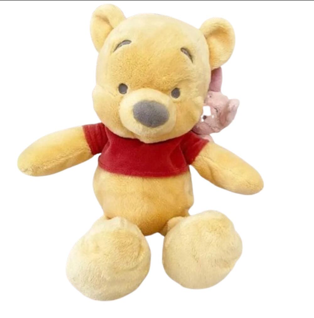DISNEY Winnie The Pooh & Piglet Hugging Plush Stuffed Animal Toy